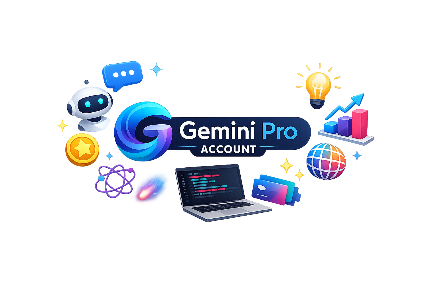 اکانت Gemini Pro | اشتراک جمینای پرو گوگل